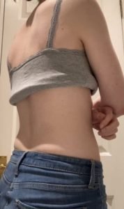 Side-Back Image - The Four Body Types Research Participant 559 - Body Type Two (BT2) Female - Fellow One Research Body Type Shape Test/Quiz